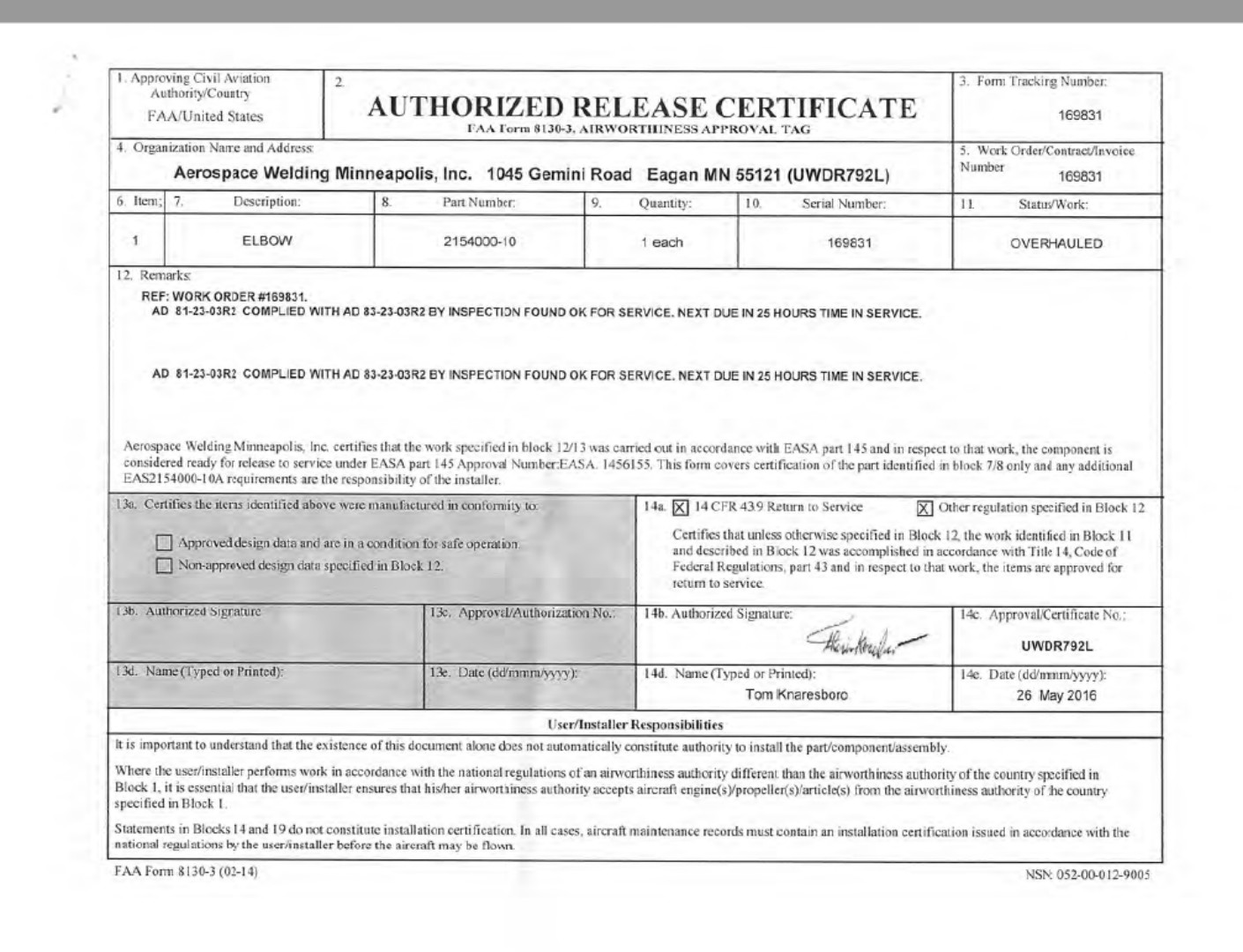 FAA Form 8130s Are Valuable Too PLANELOGIX